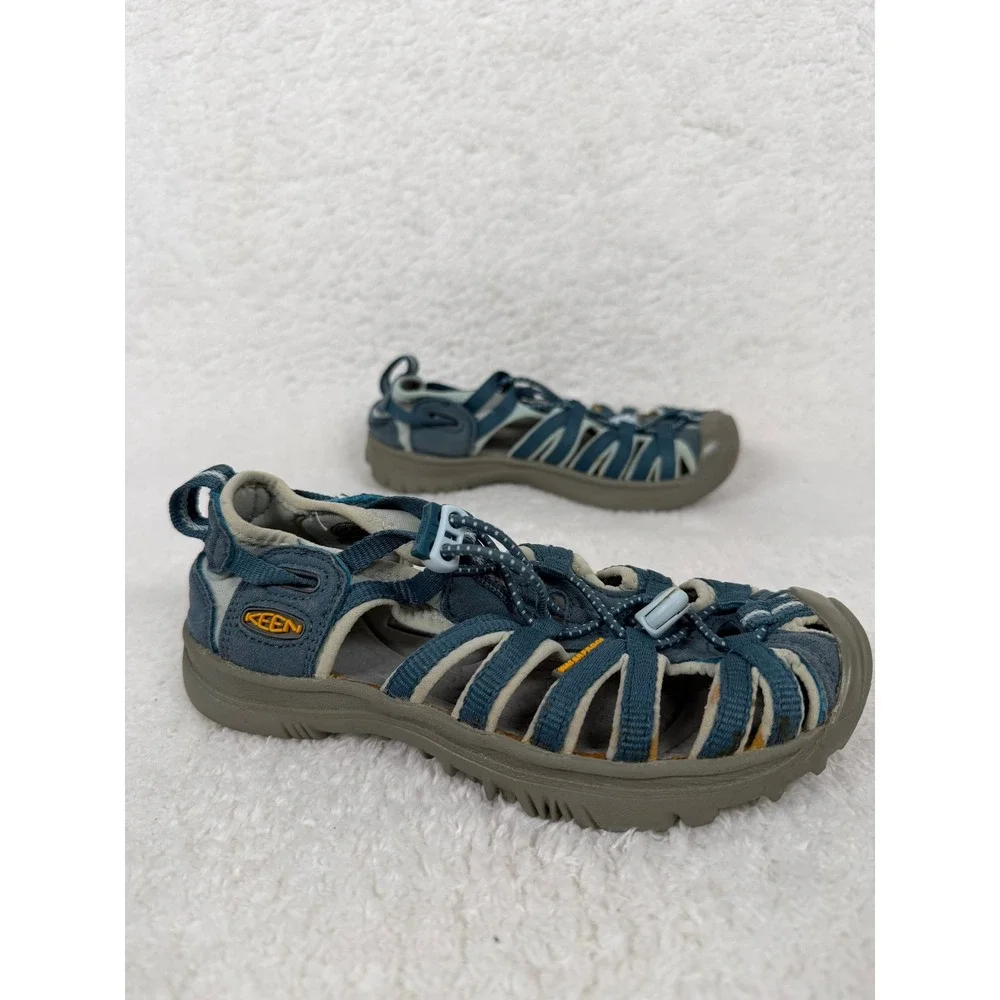 Keen Waterproof Sandals Kids Size 1 Blue Sport Hiking Bungee Strappy‎ 1012310